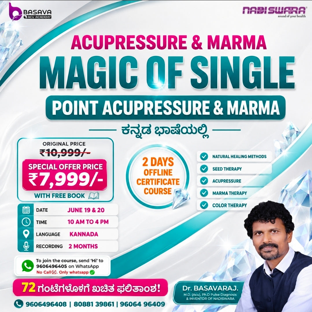 Acupressure & Marma Workshop(2days offline Acupressure workshop)