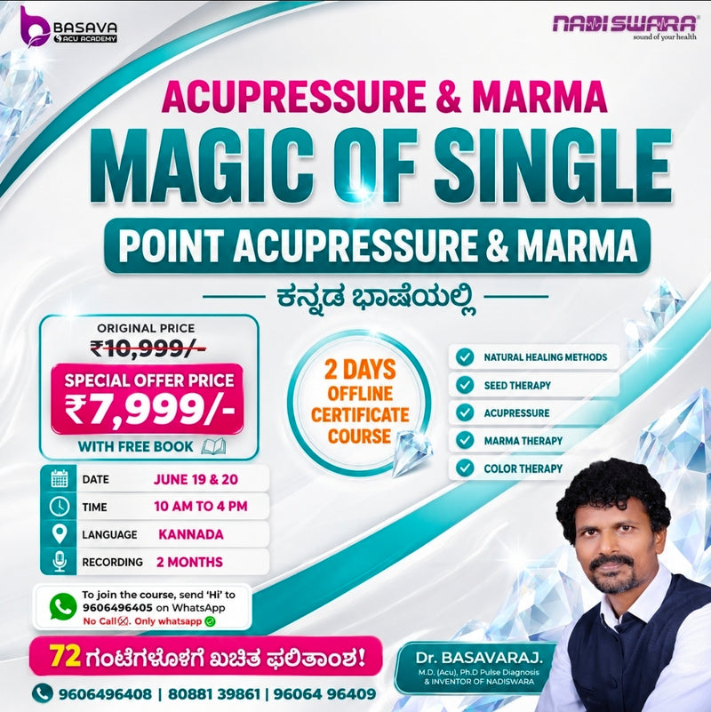 Acupressure & Marma Workshop(2days offline Acupressure workshop)